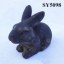 Cute home decoration concrete cement colorful rabbit statue