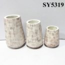 Round tall garden planters and pots