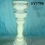 White glazed roman column decoration gate planter pot