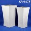 Squared white flower pot wholesale