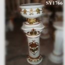 36 inches white roman column garden pot