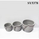 Novel design cement finished decoration pot