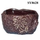 Pot for plant cobblestone surface indoor antique pot