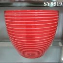 circle line printing red planter pot wholesale