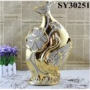 Elegant gold plating ceramic flower vase