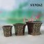 Sexangle hotel glazed ceramic outdoor pot