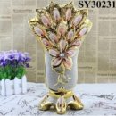 2015 new design galvanized ceramic vase