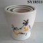 Beautiful glazed ceramic flower pot