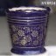 Lace design golden pattern large glazed ceramic garden pots