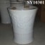 Glazed white ceramic big flower pot