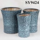 Mold for flower pot blue fancy glazed decoration pot