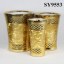 Shining golden plain golden garden decoration flower pot