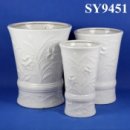 Carving mould white planter pot wholesale