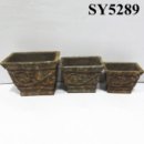 Hot new design flower pot for sale rectangular antique clay flower pot