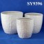 Round plain white decoration planter pot