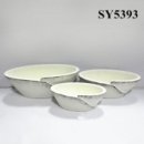 Oval white clay decoration wholesale pot