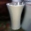 White ceramic white flower pot