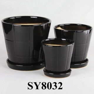 Unique products from China black bright garden flower pot